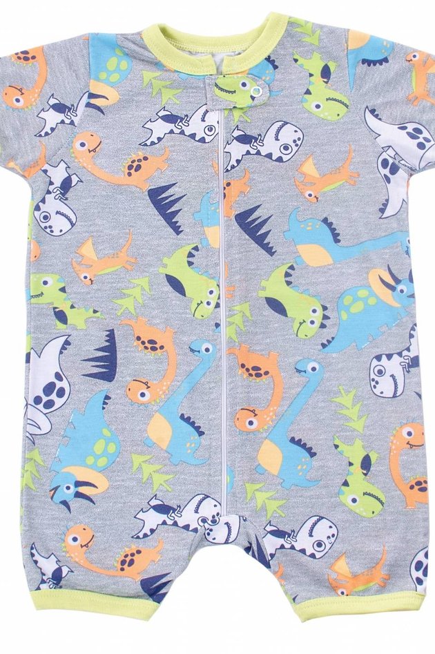 macacao para bebe curto dinossauros coloridos