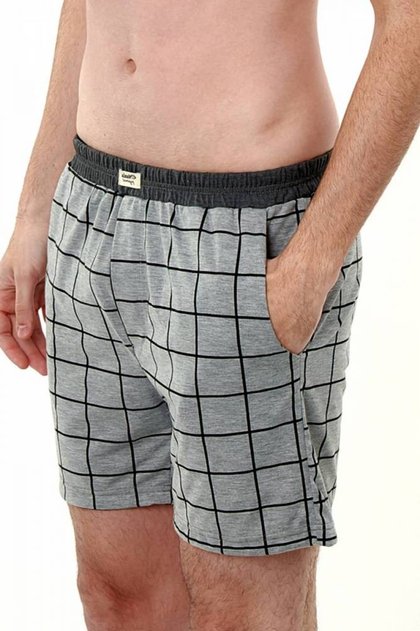 cueca samba cancao masculina xadrez cinza mescla com preto 4