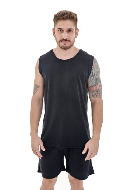 pijama masculino machao cavado preto basico 3