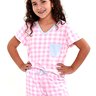 pijama menina xadrez rosa bebe curto mania pijamas 4