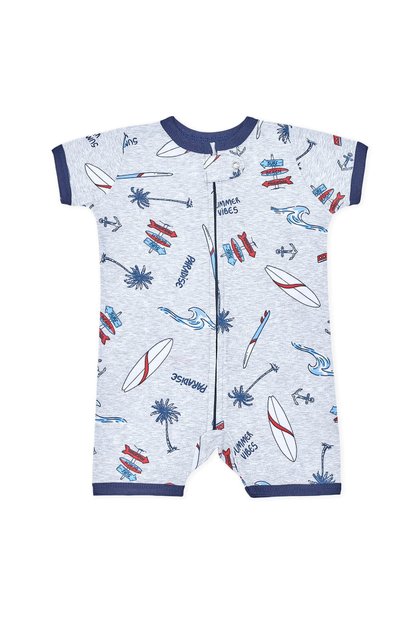 macacao pijama para bebe curto verao estampa summer vibes 2