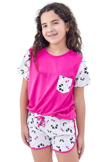 pijama infantil feminino curto verao mania pijamas 6