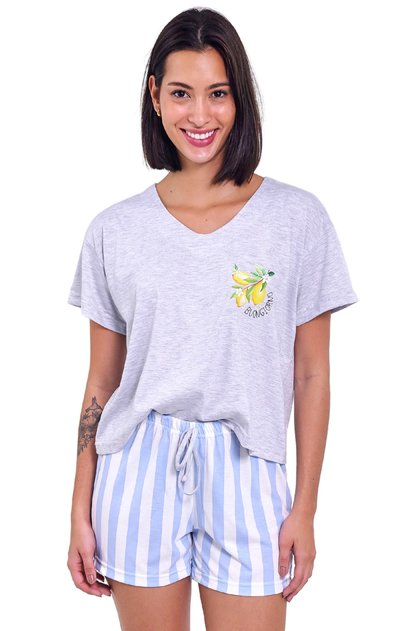 pijama adulto curto limao mania pijamas 2025