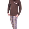 pijama adulto masculino xadrez marrom mania pijamas2025 3