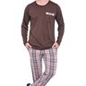 pijama adulto masculino xadrez marrom mania pijamas2025 4