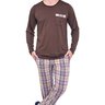 pijama adulto masculino xadrez marrom mania pijamas2025 5