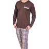 pijama adulto masculino xadrez marrom mania pijamas2025