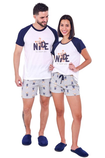 kit casal nice ursinhos verao mania pijamas 2025